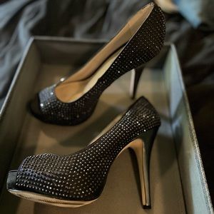 I.N.C black sequins platform high heels